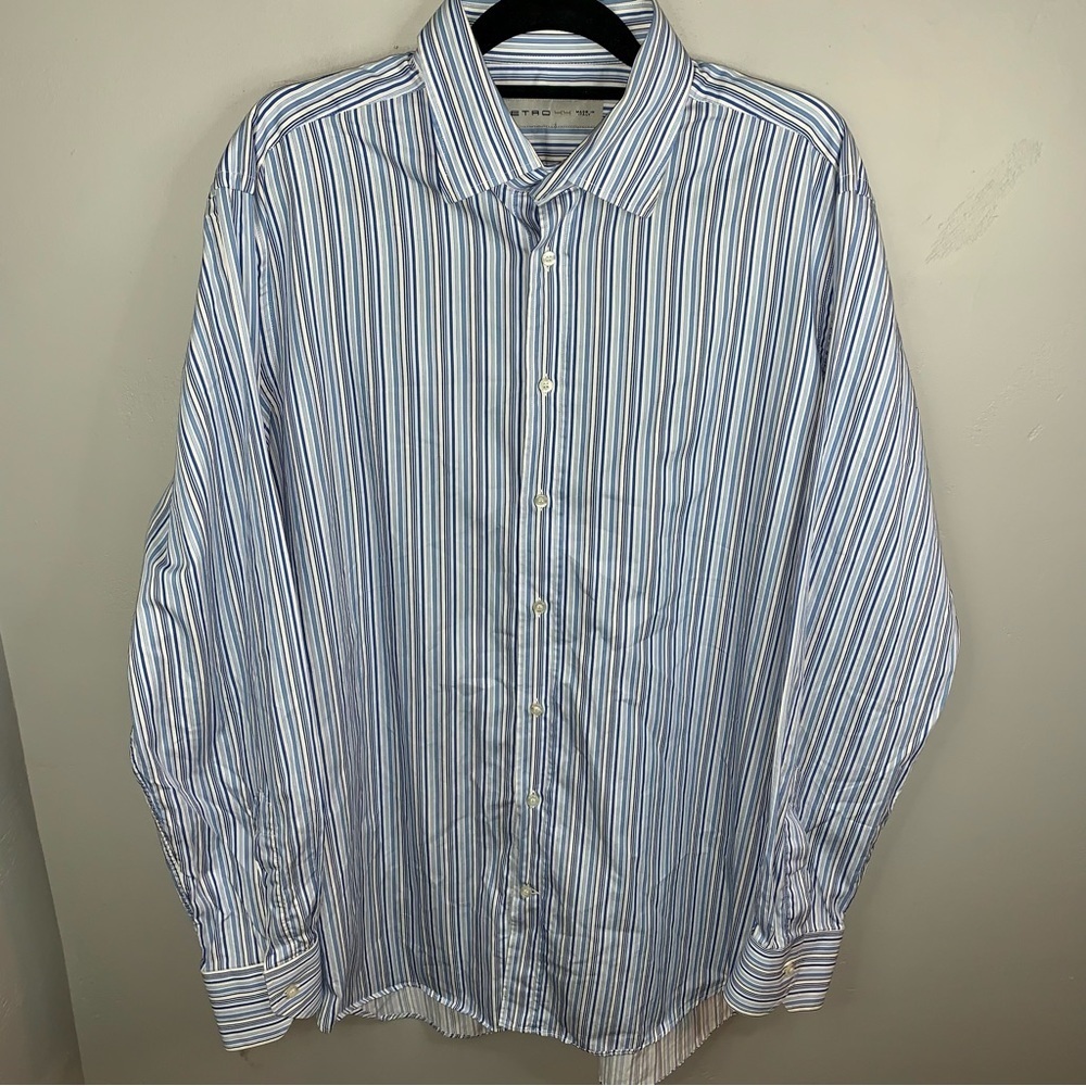ETRO‎ Stripe Button Down Dress Shirt